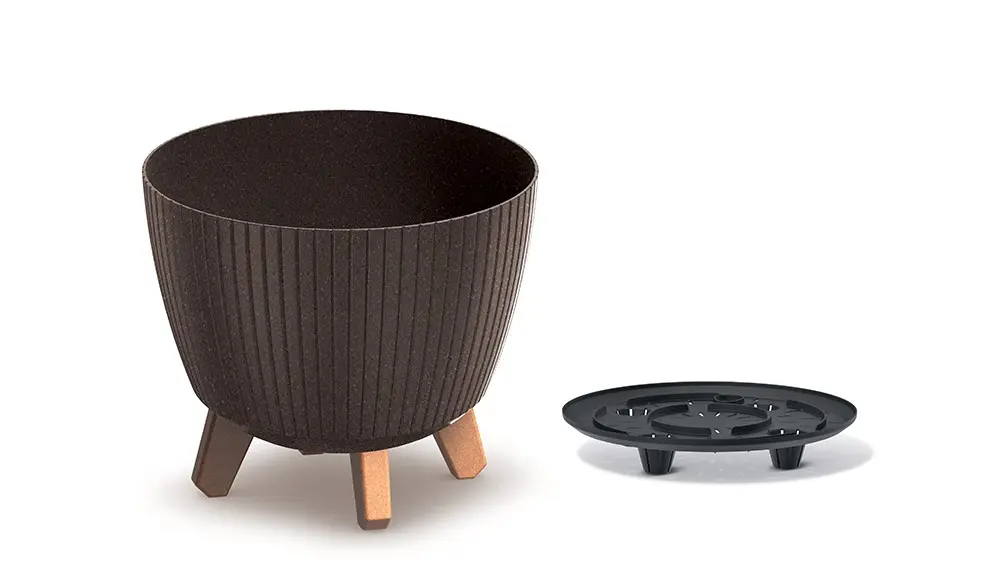 Prosperplast Květináč LAMIAL ECO WOOD kávový, varianta 23,2 cm
