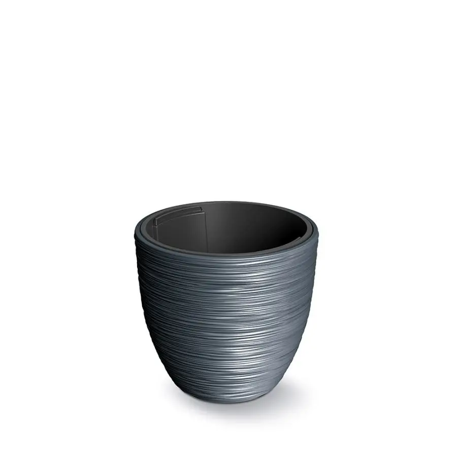 Prosperplast Květináč s vkladem FURU antracitový, varianta 34,9 cm