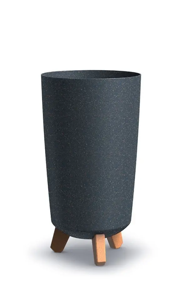 Prosperplast Vysoký květináč GRACIE TUBA SLIMECO antracitový, varianta 23,9 cm
