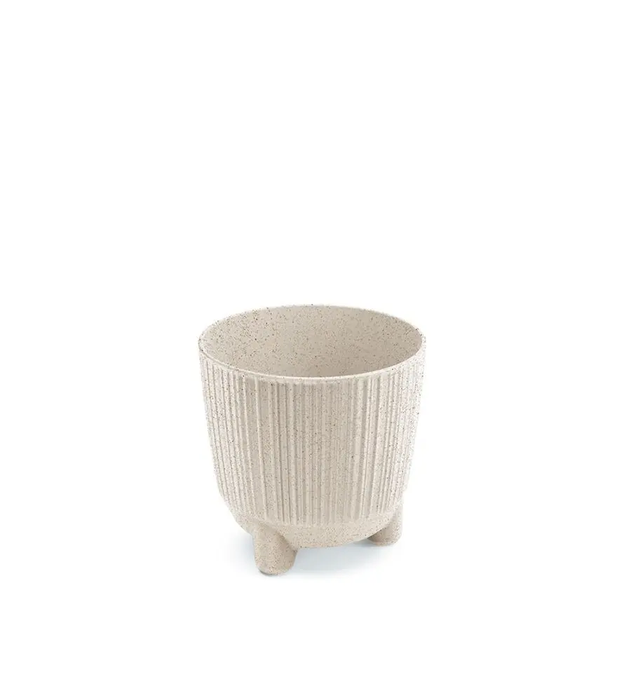 Prosperplast Květináč RYFOS N ECO WOOD ECO bílý matný, varianta 12,6 cm