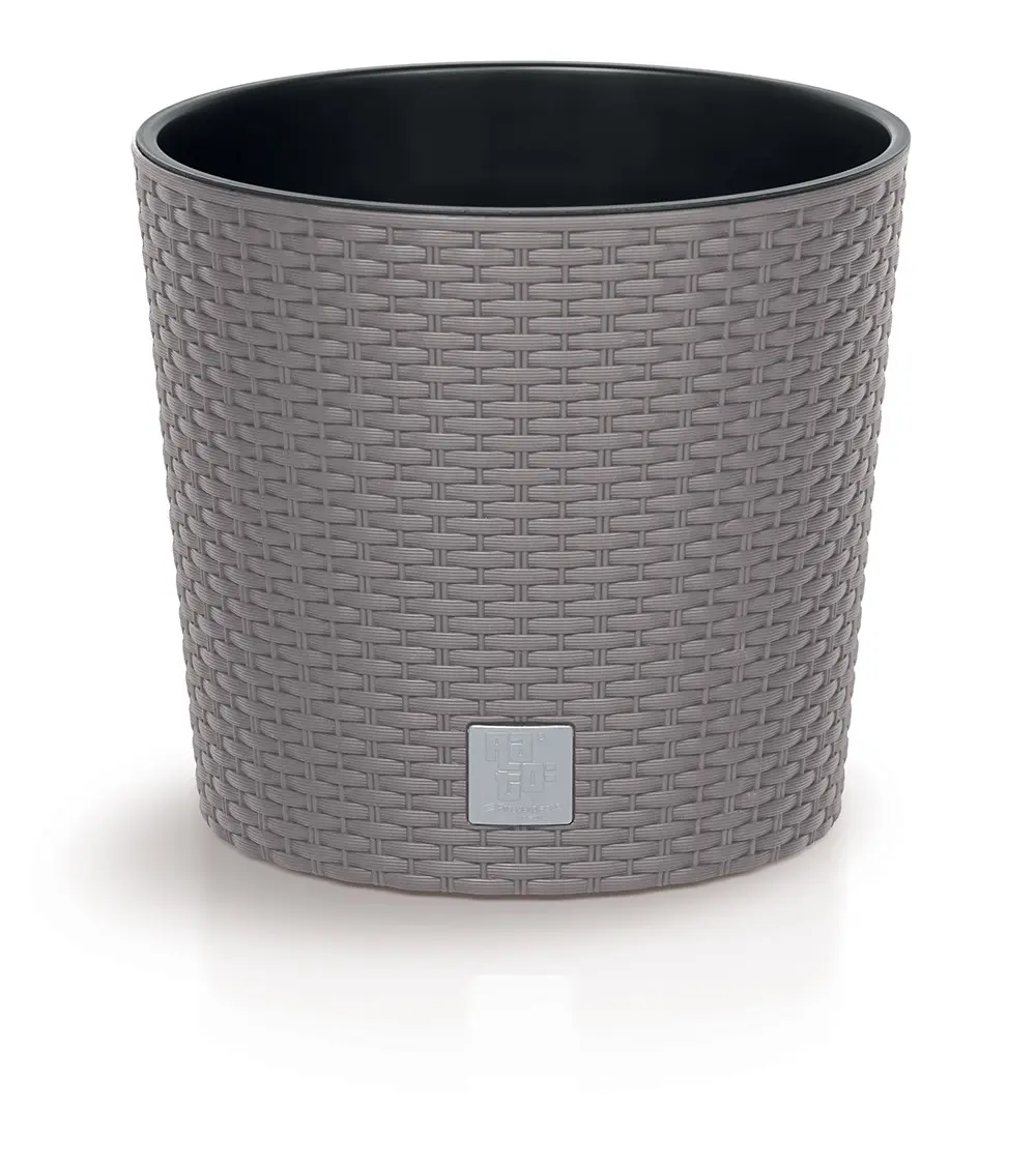 Prosperplast Květináč Rato Knitted světle hnědý, varianta 20 cm
