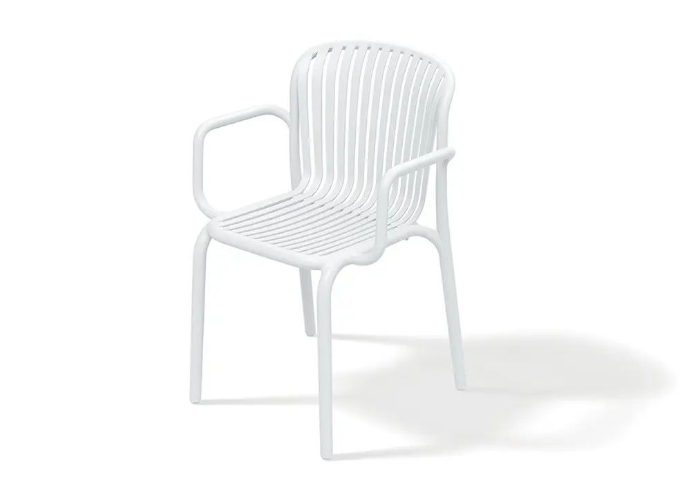 Prosperplast Zahradní židle s područkami BRENES 57,5x53x82,5 cm bílá