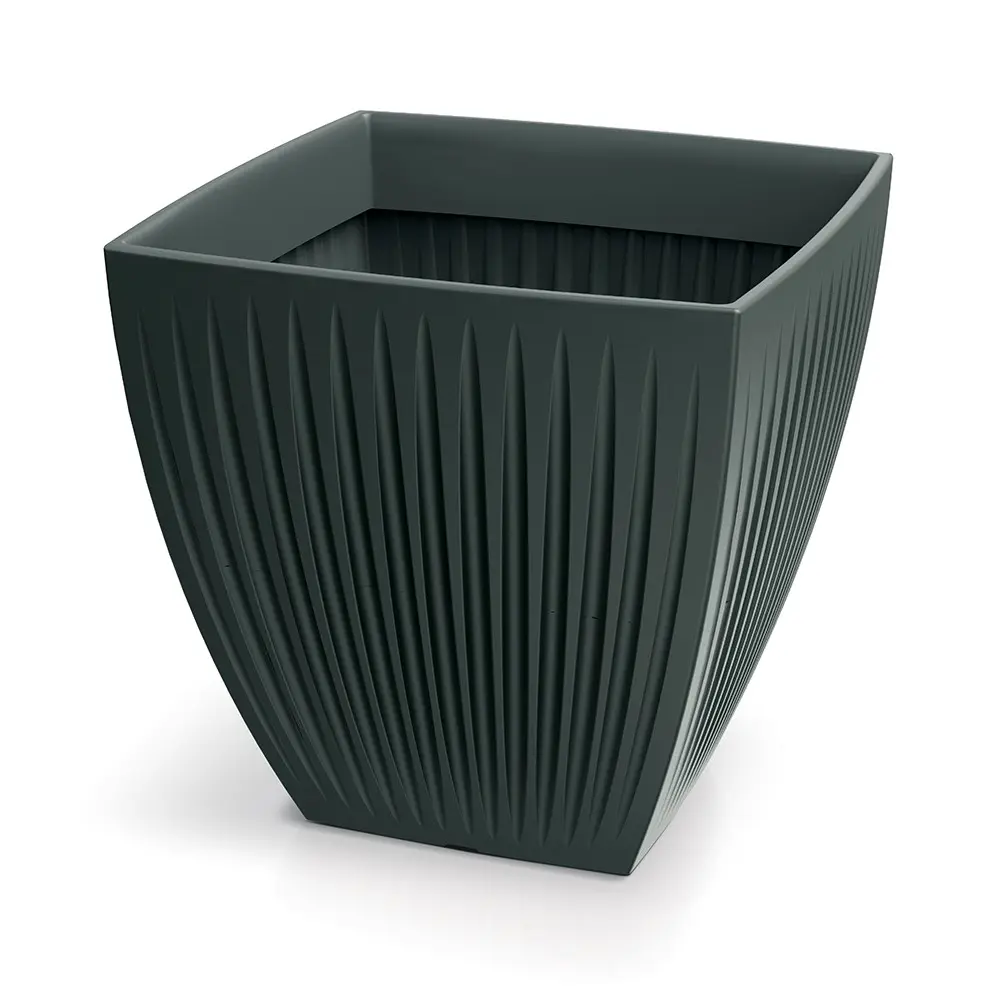 Prosperplast Květináč LATIE SQUAR I antracitový, varianta 48 cm