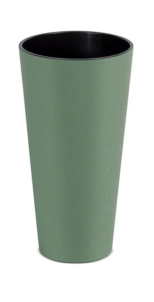Prosperplast Plastový květináč Tubusy Slim Eco Wood 25 cm zelený