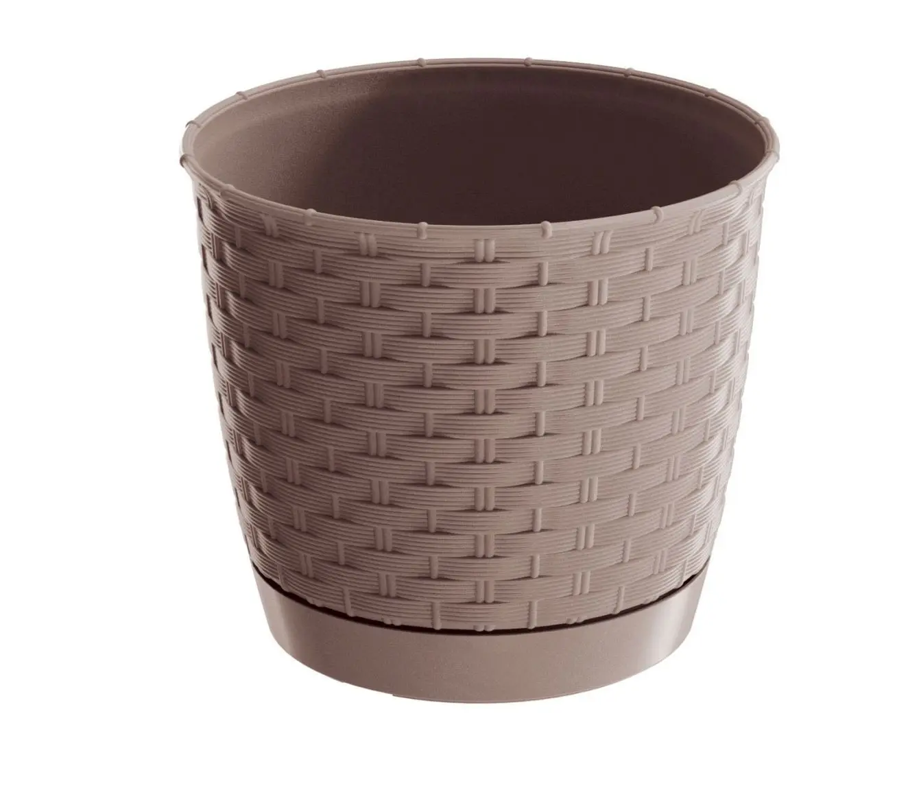 Prosperplast Květináč Ratolla Round mocca, varianta 19 cm