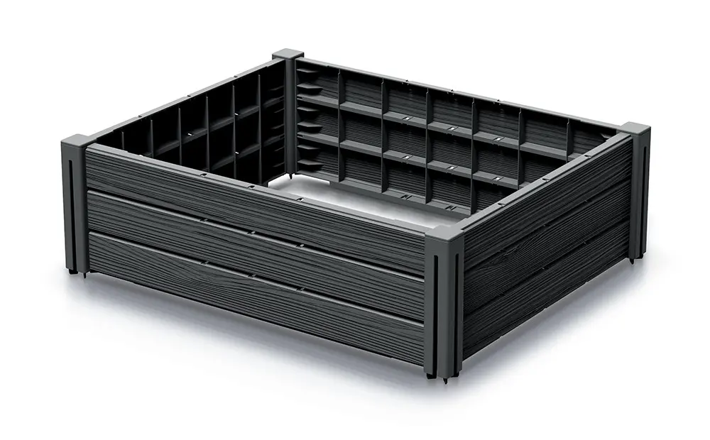 Prosperplast Vyvýšený záhon Bas Planty 75,6 cm antracitový