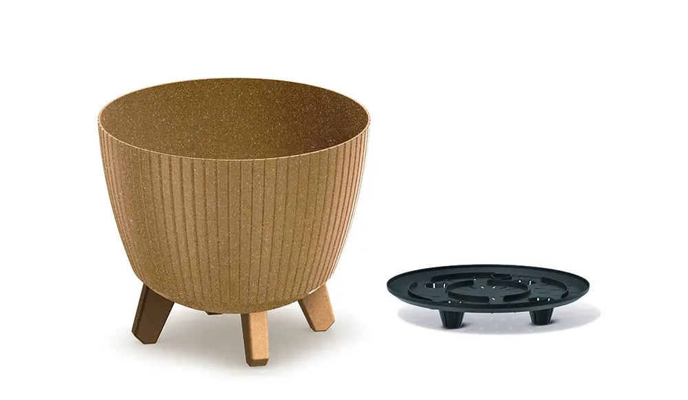 Prosperplast Květináč LAMIAL ECO WOOD natural hnědá, varianta 28,8 cm