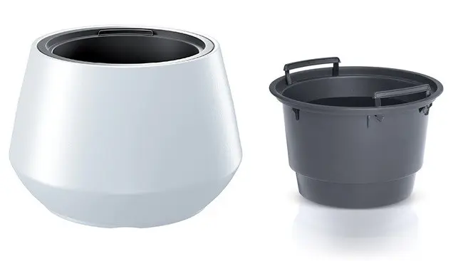 Prosperplast Květináč s vkladem HERO bílý III, varianta 58,2 cm