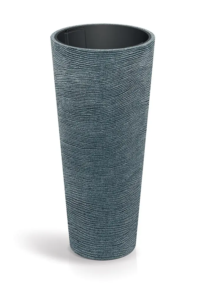Prosperplast Plastový květináč TUBRAN ROUND SLIM granitový, varianta