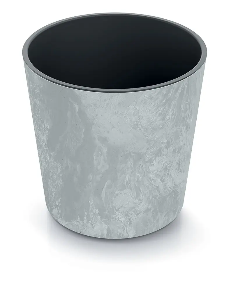 Prosperplast Květináč NURBI ROUNDED BETON EFFECT šedivý, varianta 30 cm