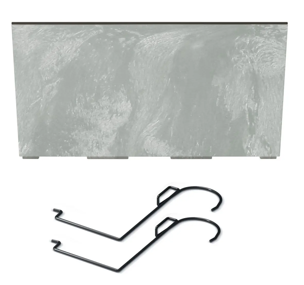 Prosperplast Truhlík s háky Efect beton, varianta 58 cm