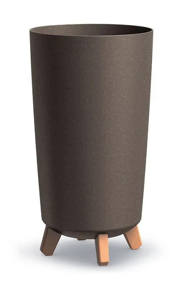 Prosperplast Vysoký květináč GRACIE TUBA SLIMECO kávový, varianta 23,9 cm
