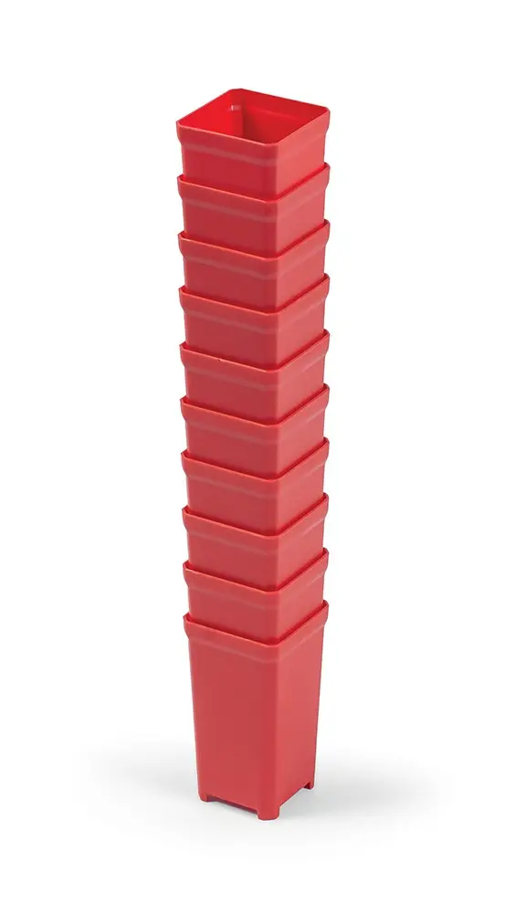 Prosperplast Sada 10 plastových boxů na nářadí TIGER BOX 5x5x9,7 cm červená