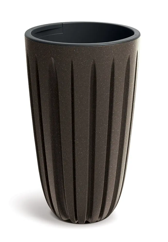 Prosperplast Plastový květináč Warios Eco Wood 29x50 cm kávovový