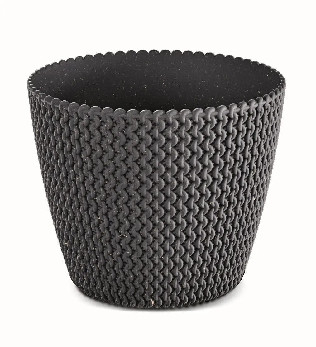 Prosperplast Květináč PLOWY ECO antracit, varianta 25,9 cm