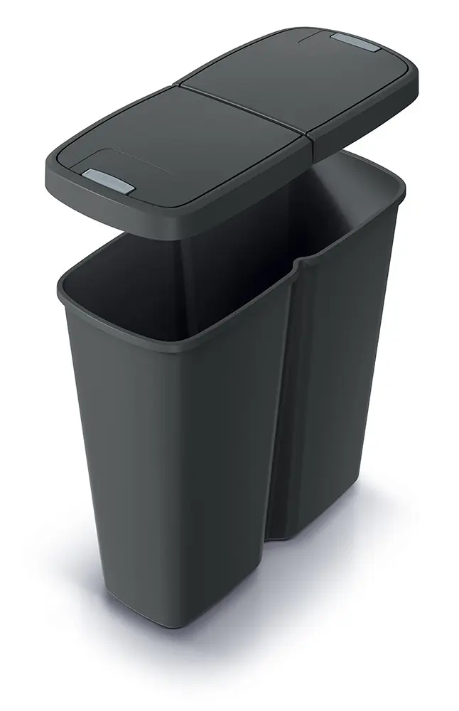 Prosperplast Odpadkový koš COMPACTO DUA 50 L černý