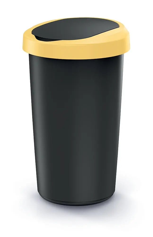 Prosperplast Odpadkový koš COMPACTO 25 L černý/žlutý
