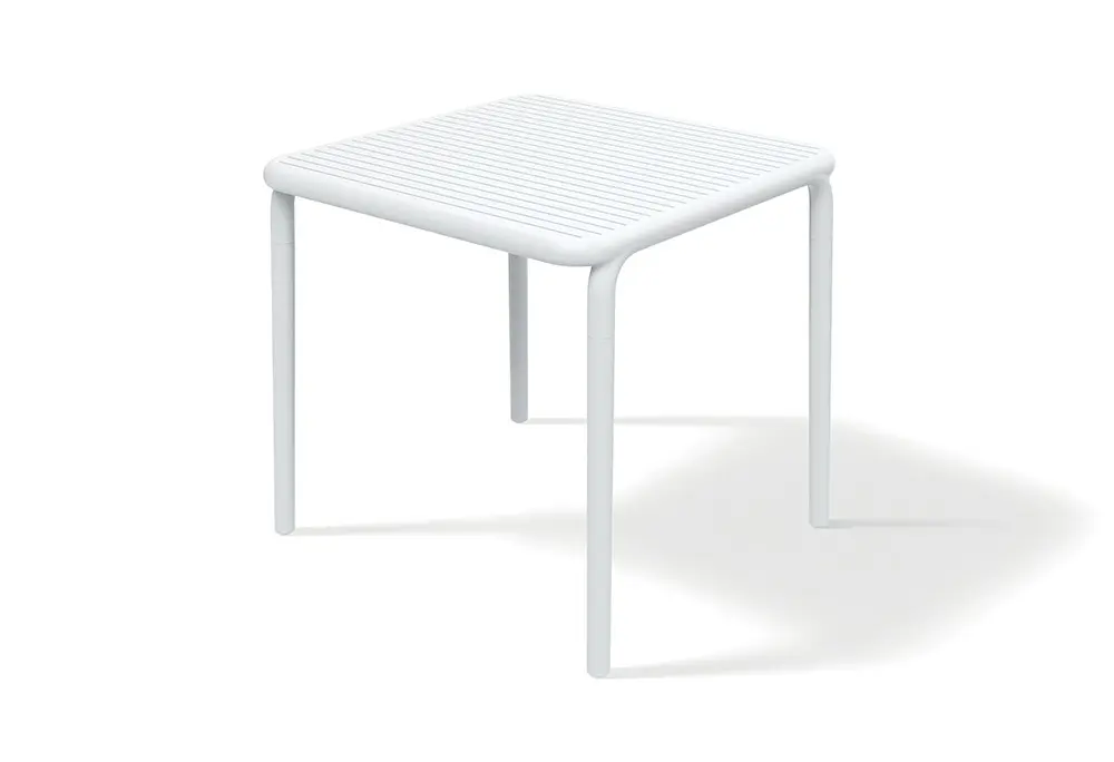 Prosperplast Zahradní jídelní stůl BRENES 79,5x79,5x75,5 cm bílý