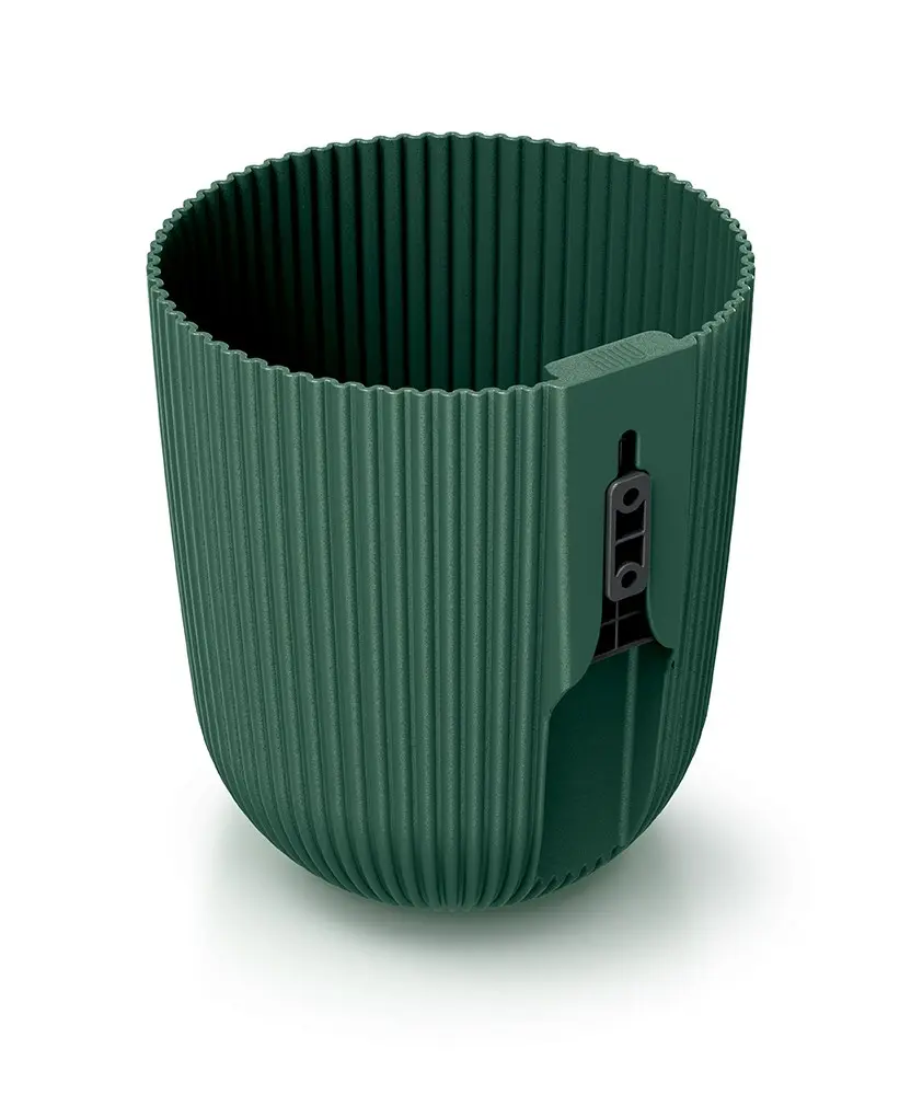 Prosperplast Nástěnný květináč MILLA WALL 14,6 cm tmavě zelený