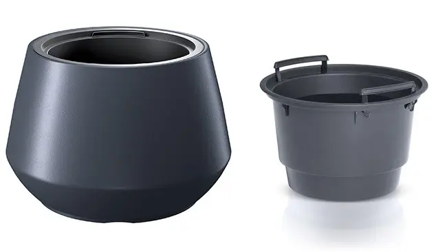 Prosperplast Květináč s vkladem HERO antracit III, varianta