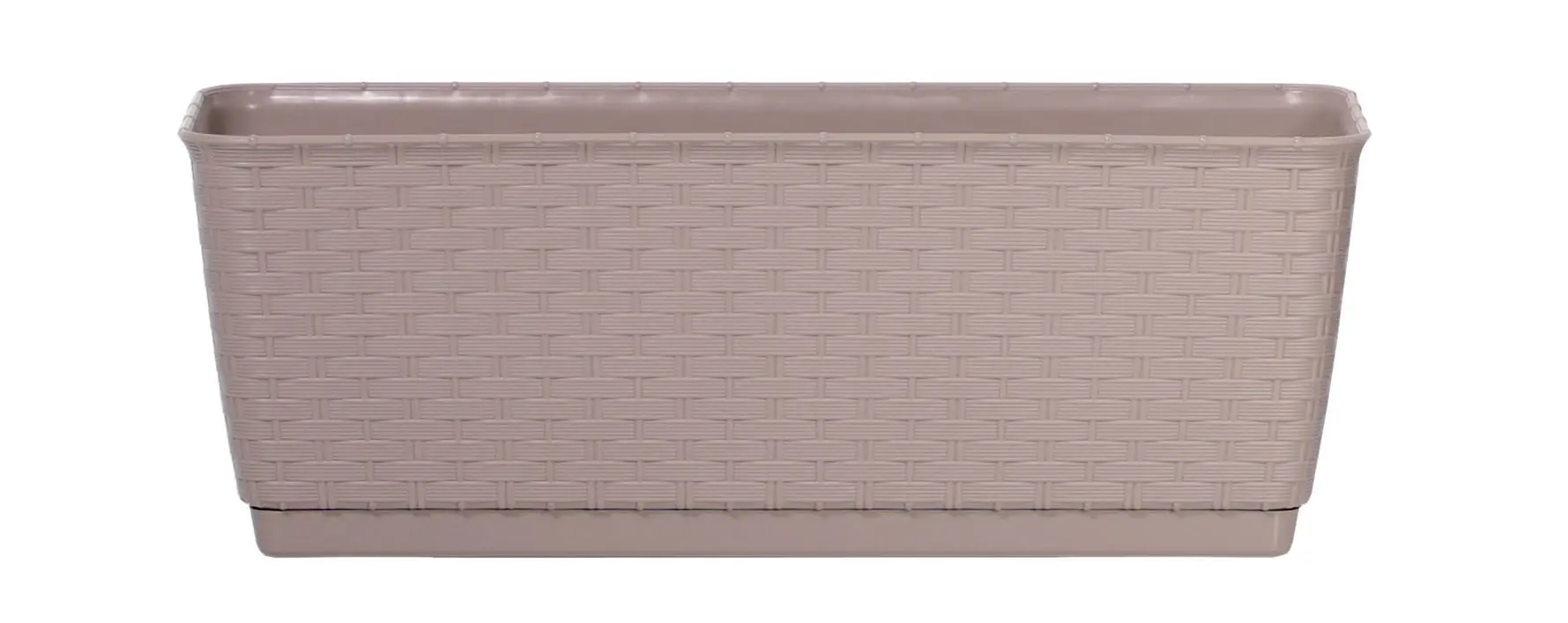 Prosperplast Truhlík s miskou RICHARD vyšší mocca, varianta 38,6 cm