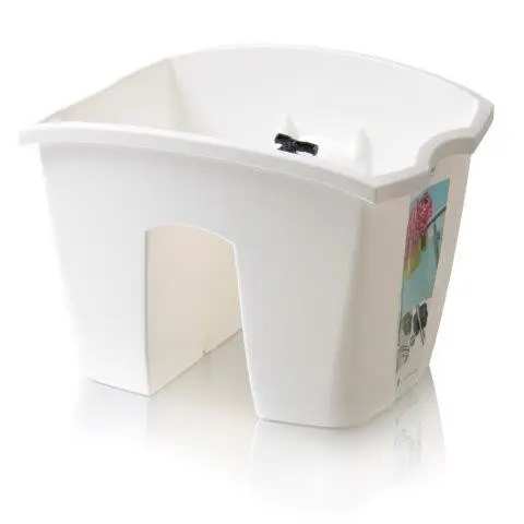 Prosperplast Truhlík na zábradlí CROWL bílý 24,2cm