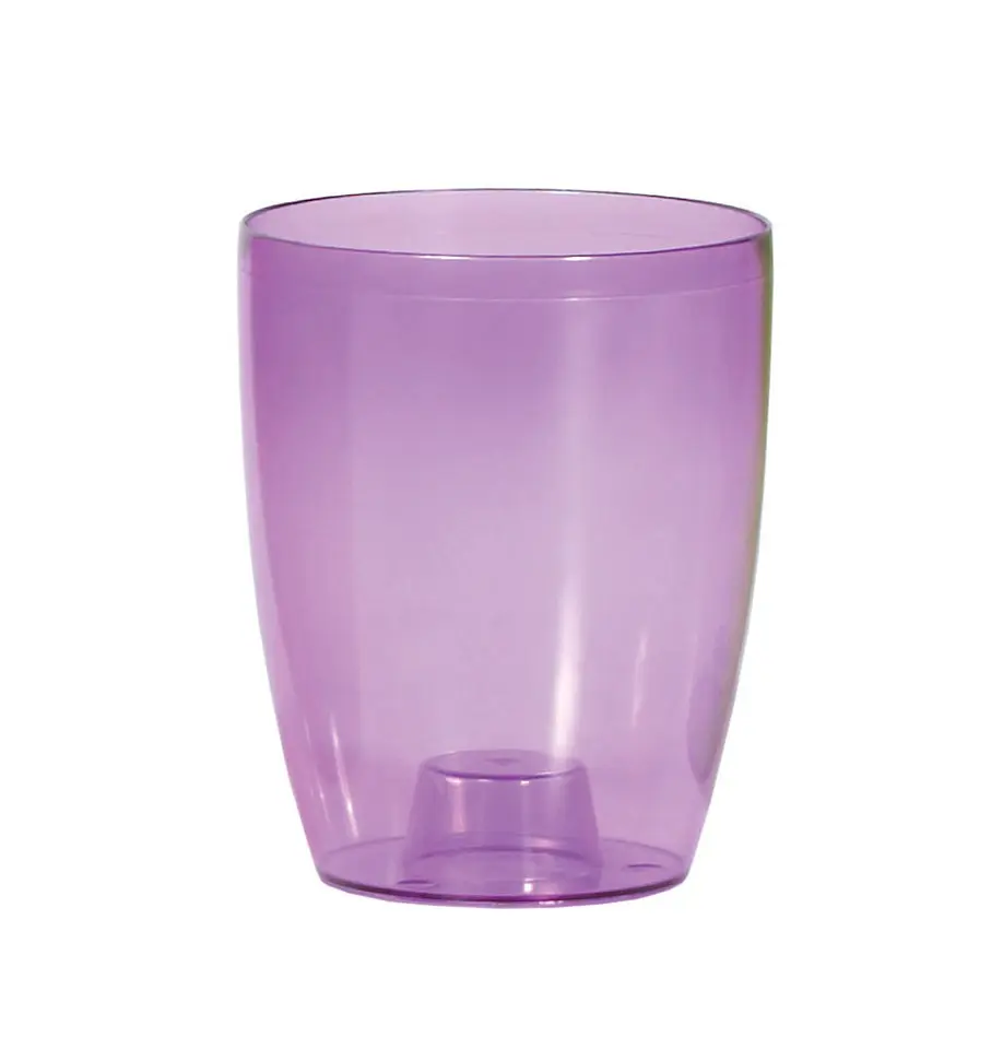 Prosperplast Plastový květináč na orchidej COUBIS ORCHID transparentní fialový, varianta 16 cm