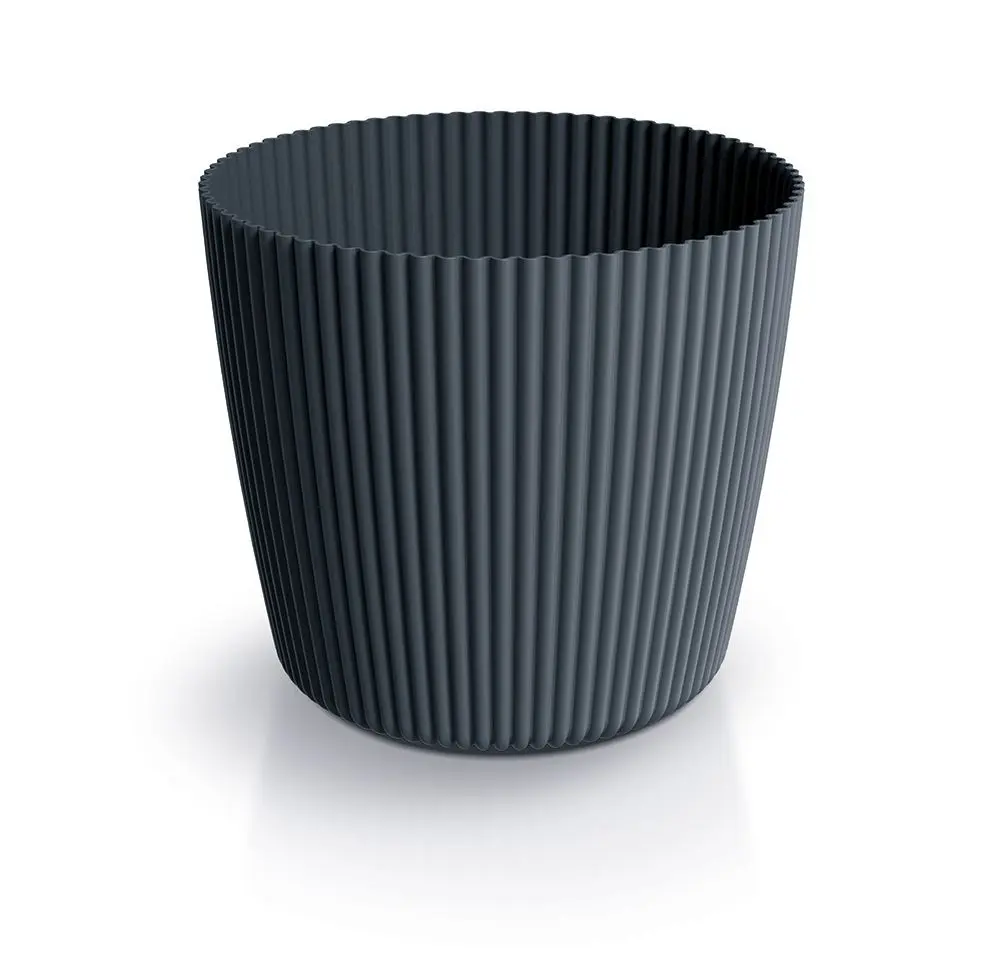 Prosperplast Květináč MILLA ROND antracitový, varianta 23,6 cm