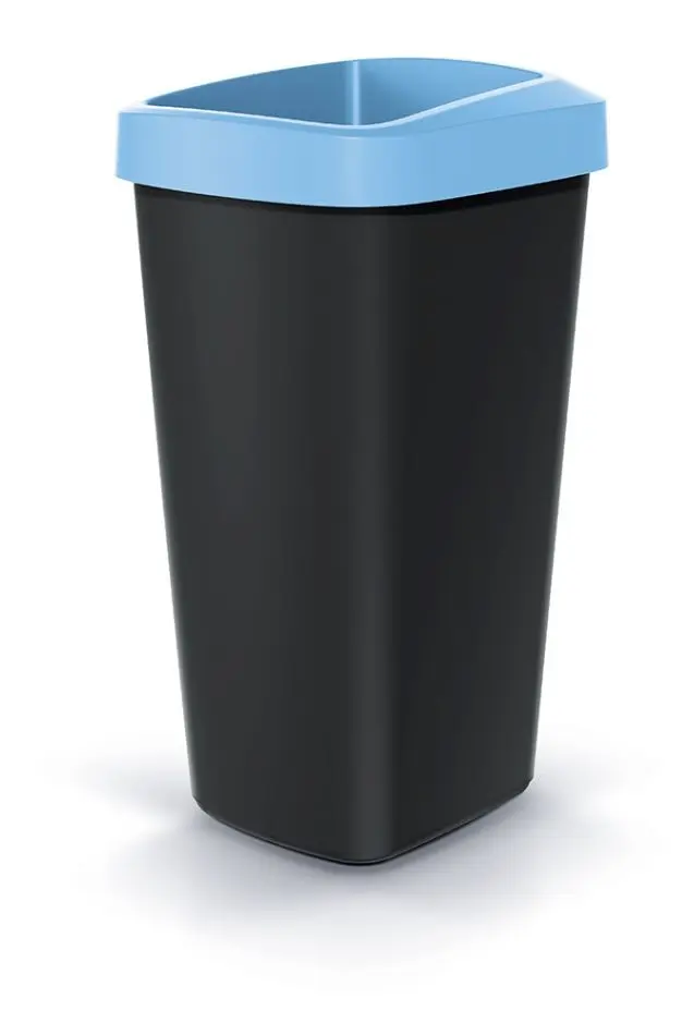 Prosperplast Odpadkový koš COMPACTO DROPIN černý/světle modrý, varianta 25 l