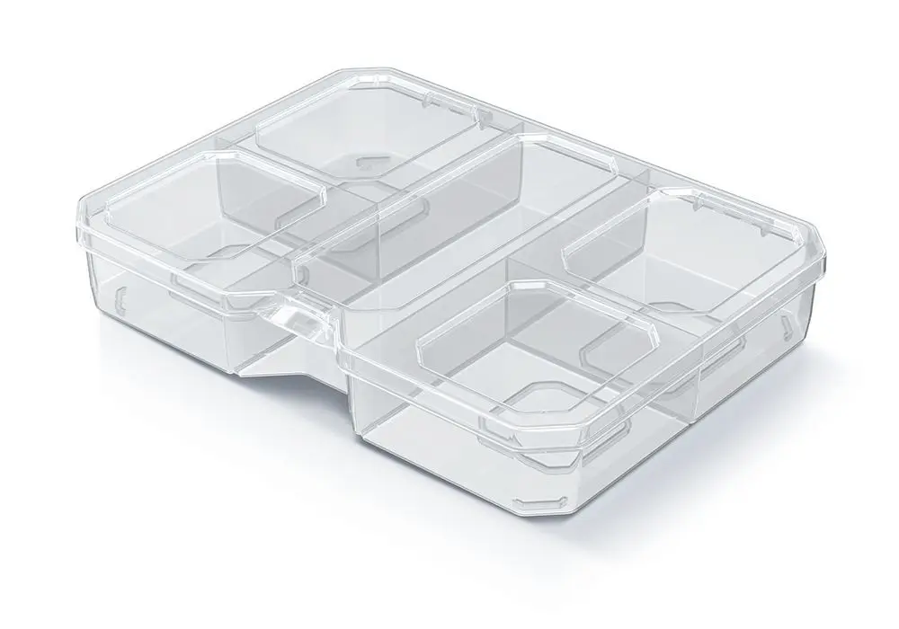 Prosperplast Organizér RQS BOX 19,3x14,7x3,5 cm transparentní