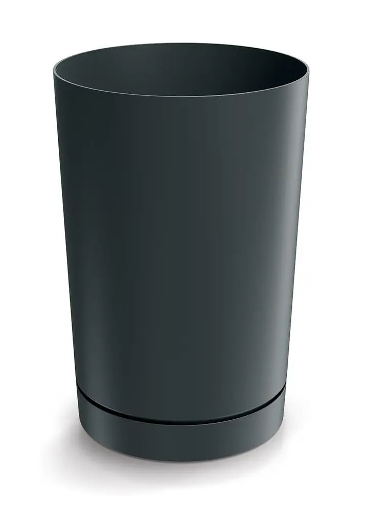 Prosperplast Plastový květináč TUBOS 30 cm tmavě šedý