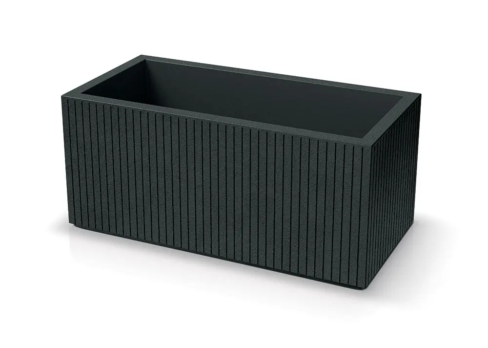 Prosperplast Plastový květináč COROS CASE 80 cm tmavě šedý