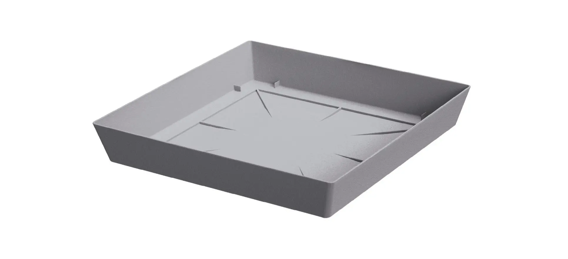 Prosperplast Miska pod květináč Lofly Square šedý kámen, varianta 24,5 cm