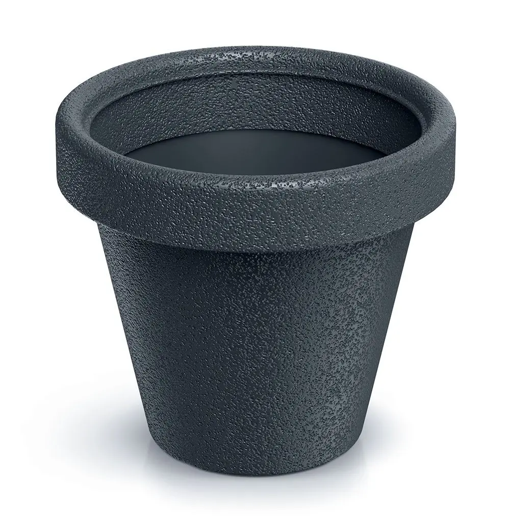 Prosperplast Plastový květináč ORIGINAL antracitový matný, varianta 23,8 cm