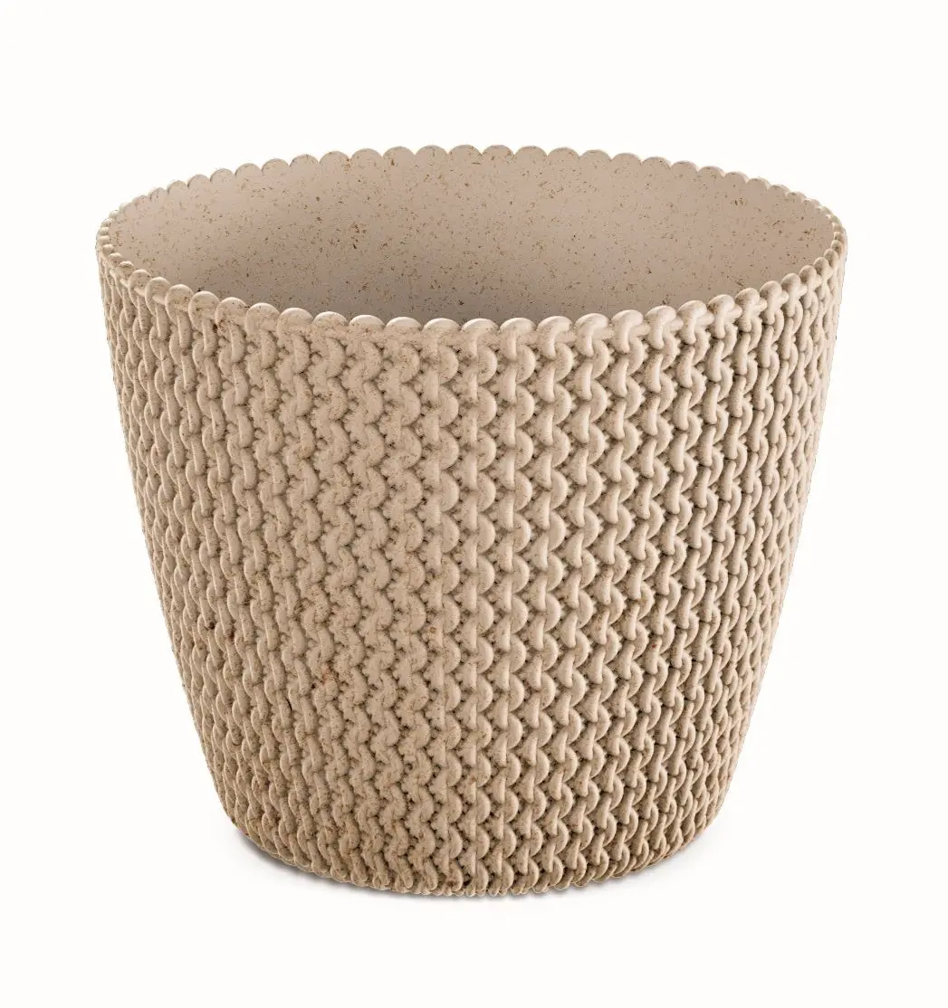 Prosperplast Květináč PLOWY ECO natural hnědá, varianta 13 cm