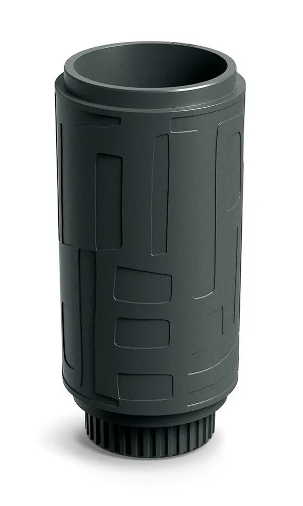 Prosperplast Plastový květináč FOLKAS ROUNDOS HIGH tmavě šedý, varianta 30 cm