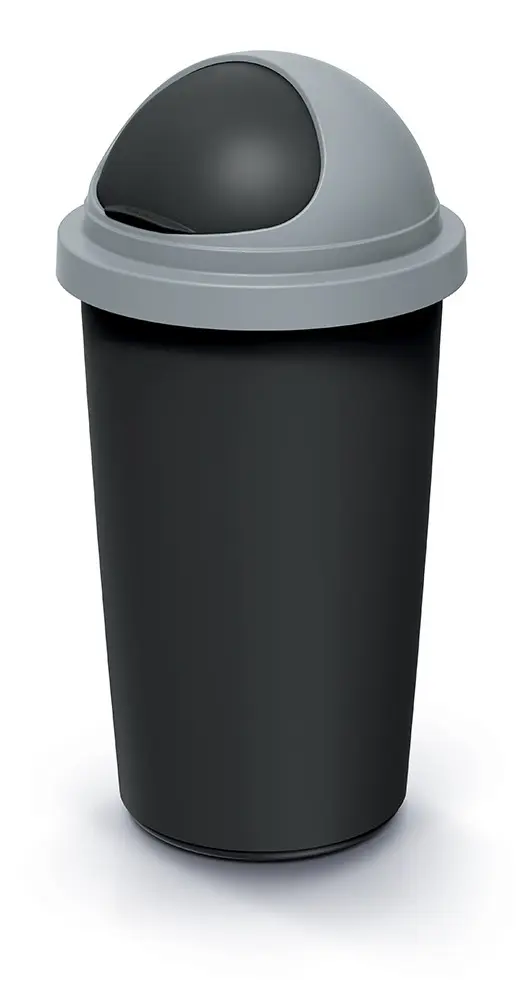Prosperplast Odpadkový koš COMPACTO ROLL 60 L černý/světle šedý