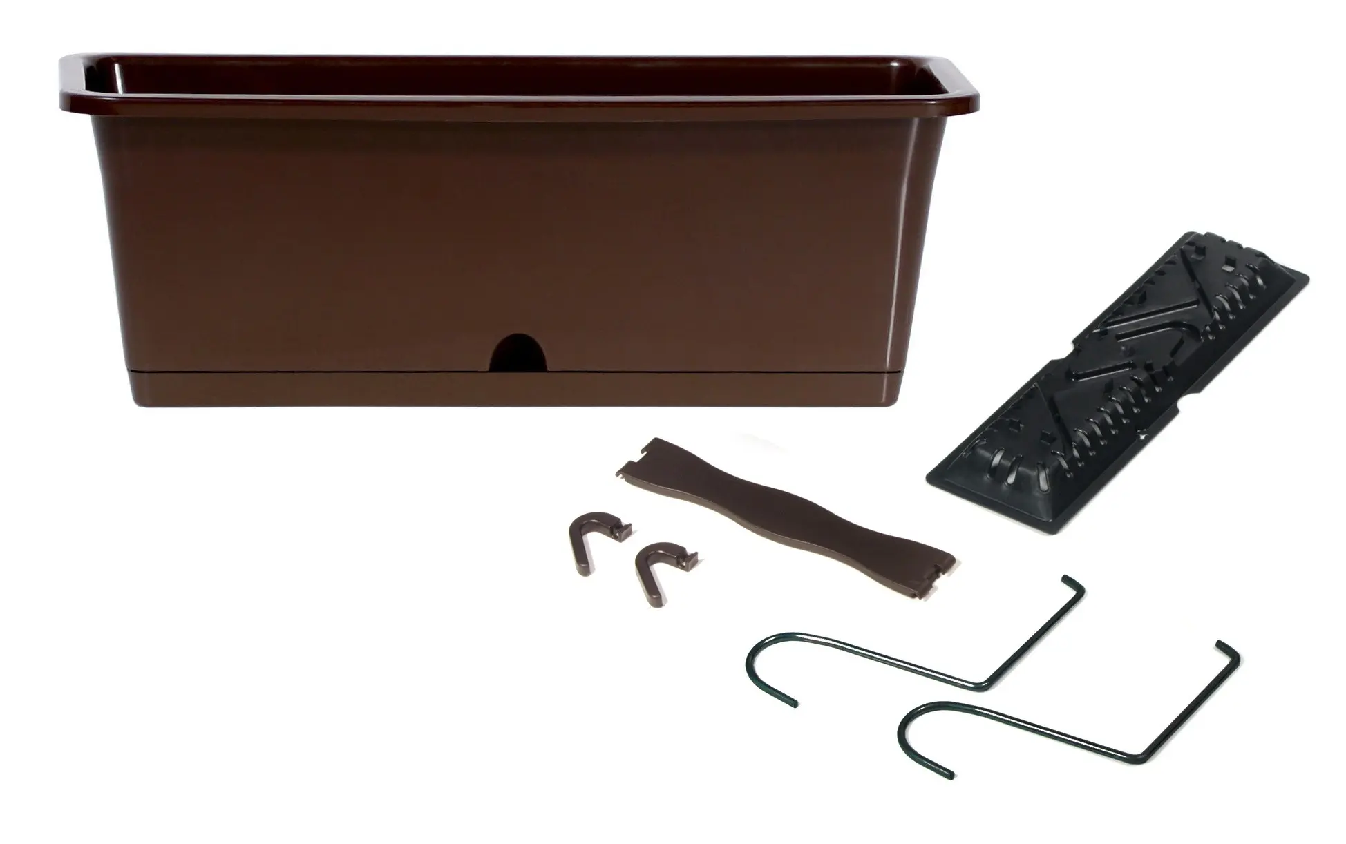 Prosperplast Truhlík s háky KAMÉLIE W tmavě hnědý, varianta 40,2 cm