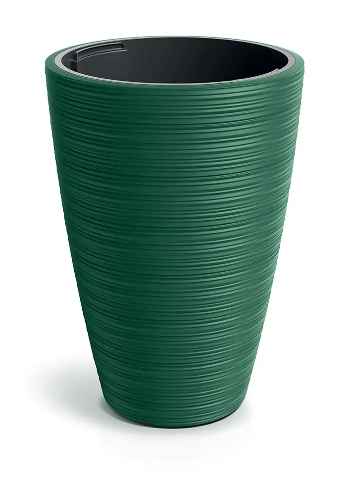 Prosperplast Plastový květináč Venas Round tmavě zelený II, varianta 39 cm
