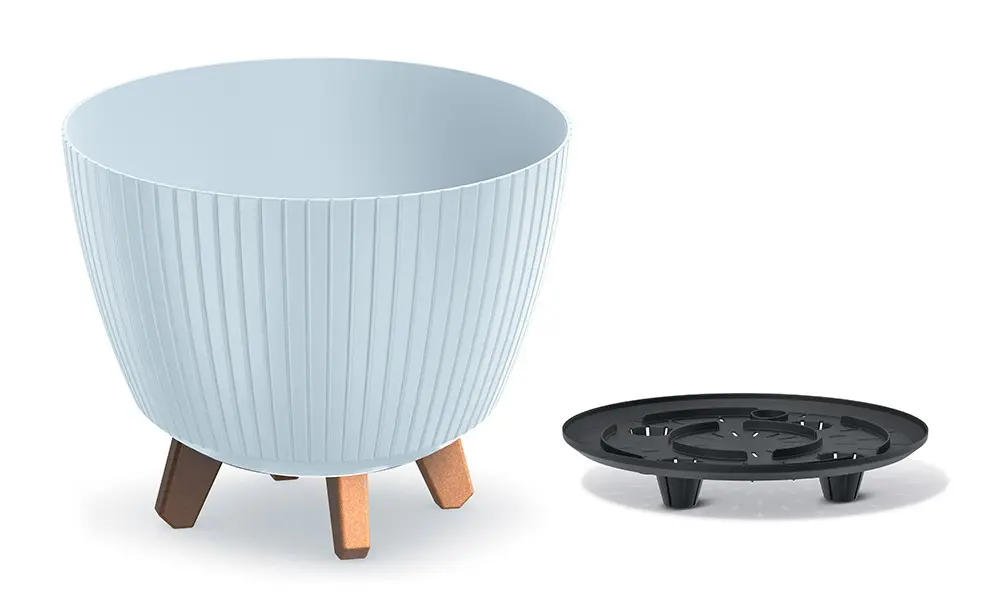 Prosperplast Plastový květináč LAMIAL světle šedý, varianta 23,2 cm