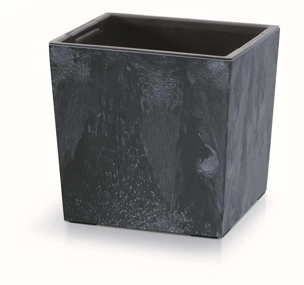 Prosperplast Květináč NURBI CUBE BETON EFFECT antracit, varianta