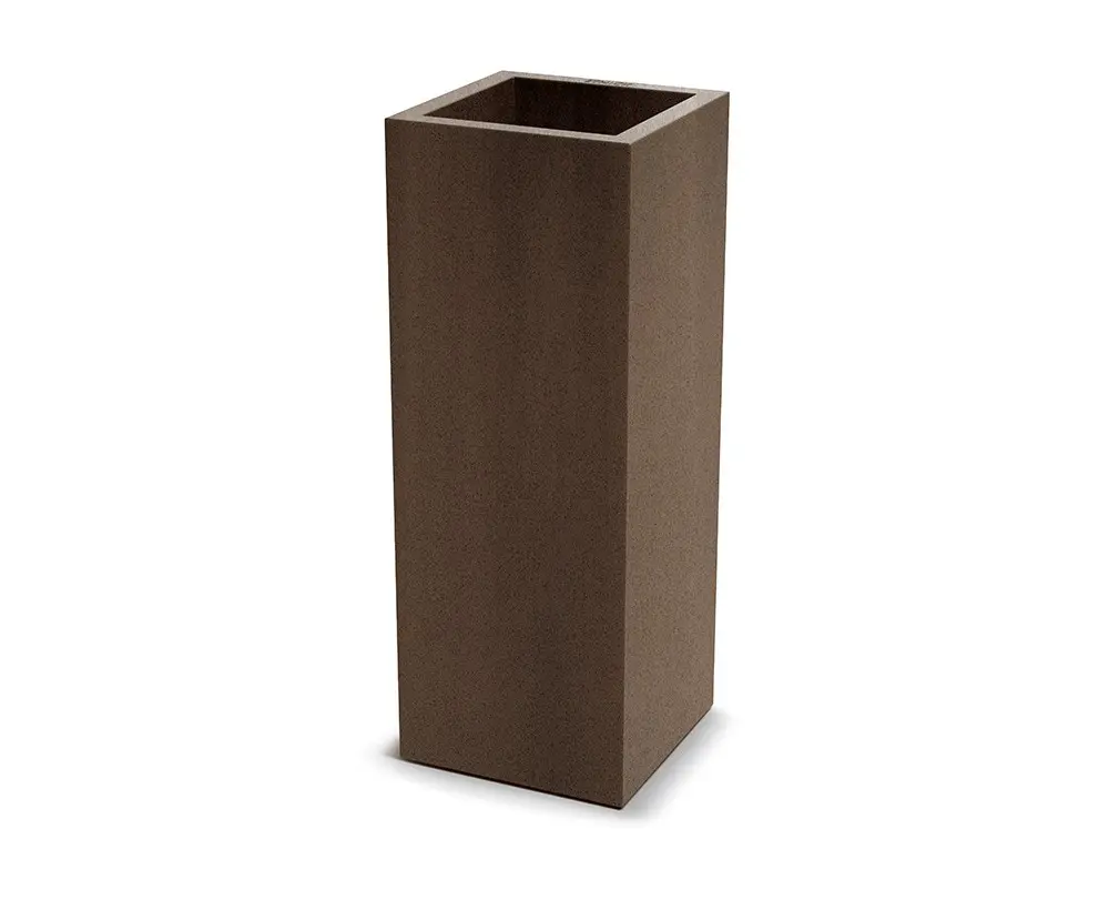 Prosperplast Plastový květináč CUBLASO SQUARE SLIM 29 cm hnědý