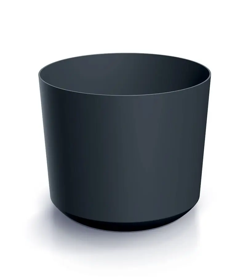 Prosperplast Plastový květináč TUBOS antracitový matný, varianta 29,2 cm
