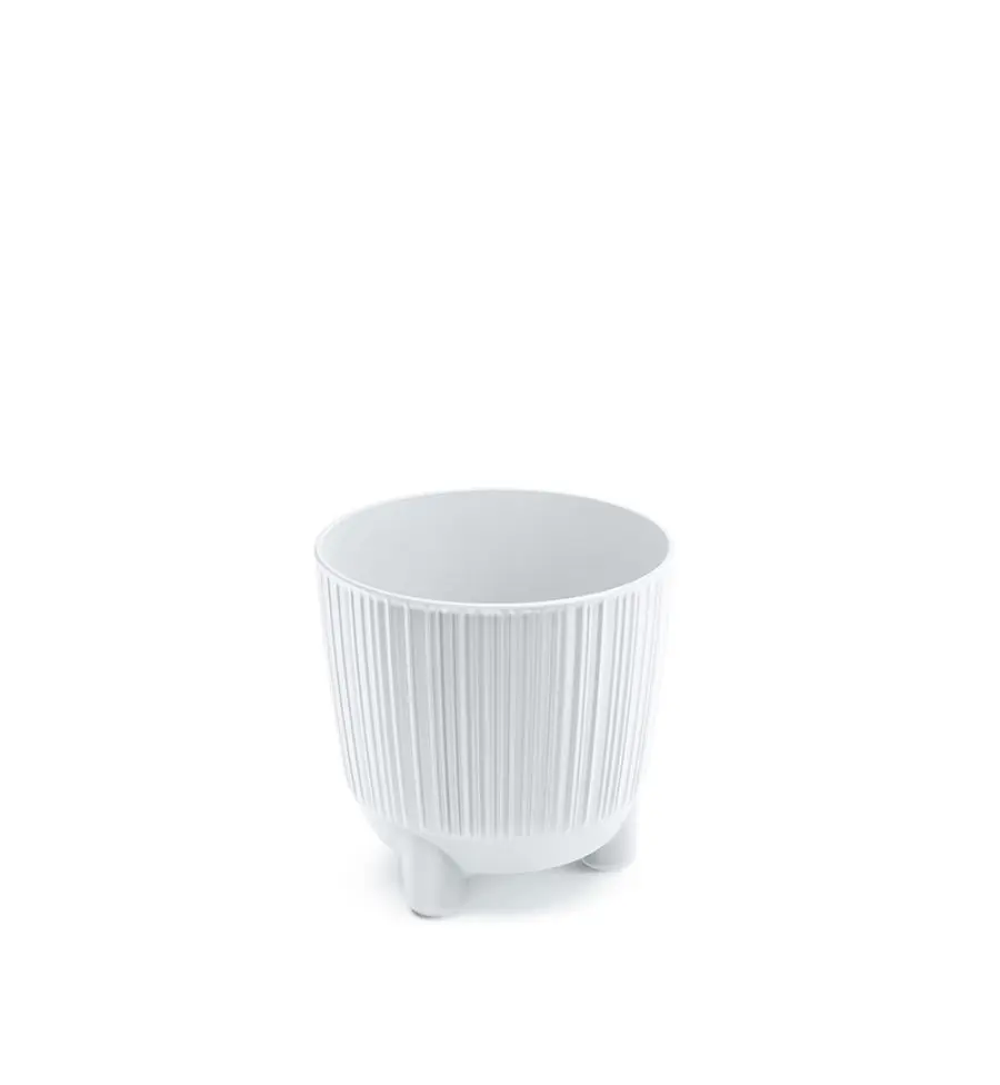 Prosperplast Plastový květináč RYFOS N s nožičkami bílý matný, varianta 14,5 cm