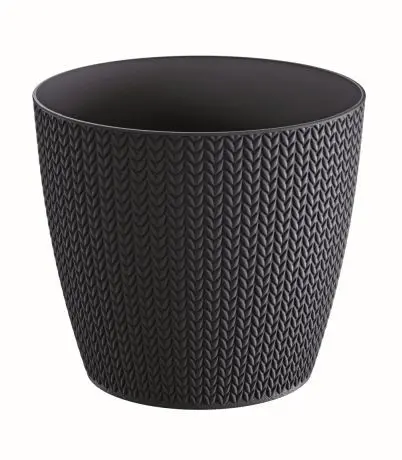 Prosperplast Květináč Wheaty antracit, varianta 15,7 cm