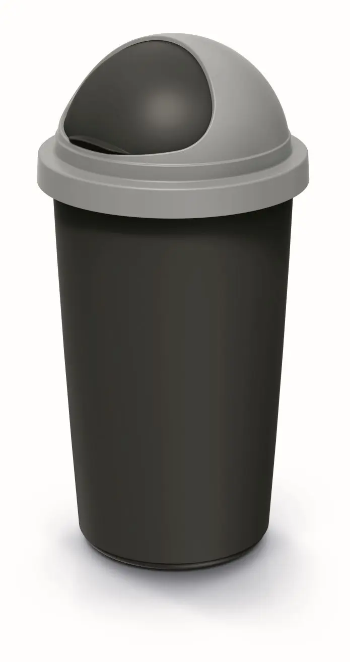 Prosperplast Odpadkový koš COMPACTO ROLL 30 L černý/světle šedý
