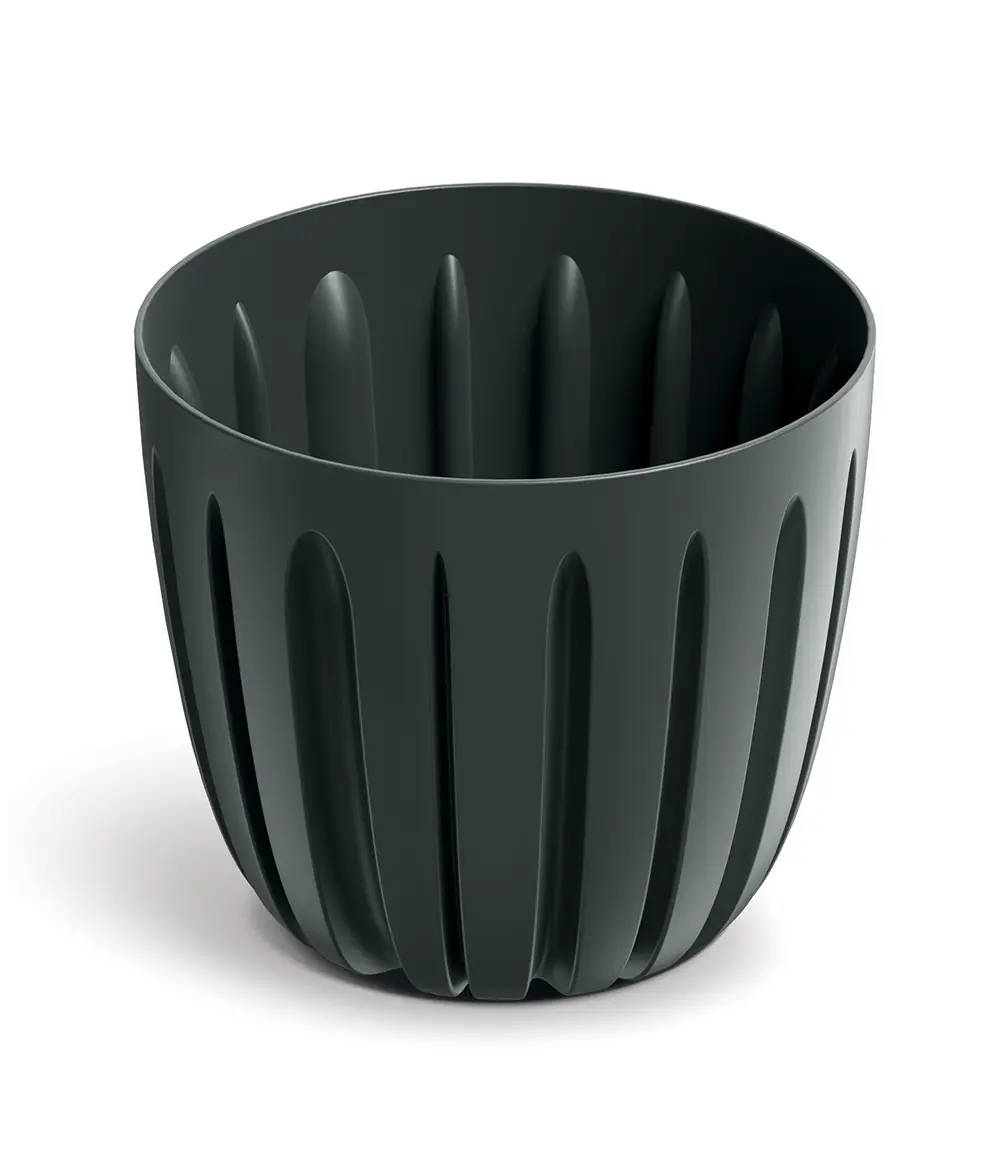 Prosperplast Plastový květináč WARIOS šedý, varianta 16,8 cm