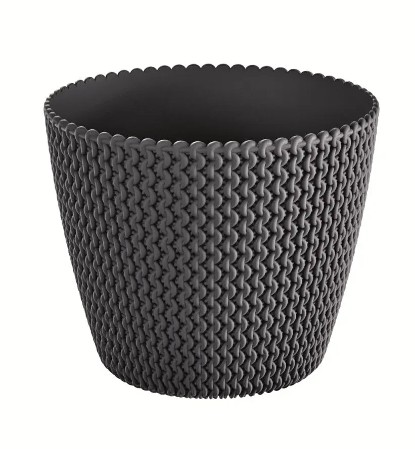 Prosperplast Květináč Splofy antracit, varianta 15,7 cm