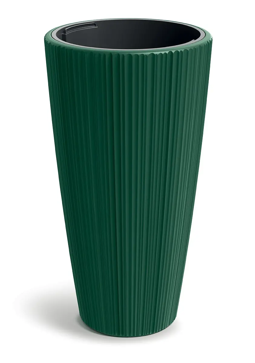 Prosperplast Plastový květináč OROS 39 cm tmavě zelený matný