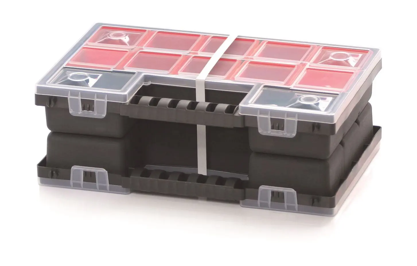 Prosperplast Organizér ZERGOB DUO 28,7 x 18,6 x 10 cm černo-červený